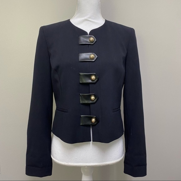 Nine West Military Style Cropped Blazer - Picture 1 of 8